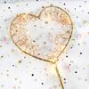 Amor Árvore de Pérolas Cartão de Encaixe Decoração de Bolo Confissão Anel de Renda Pérola de Cristal Anel de Amor Varinha de Fada
