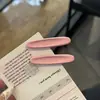 Pinza para el pelo ovalada linda y colorida, resorte de crema, versátil para primavera y verano, clip para flequillo lateral de niña, pinza estilo coreano macarrón
