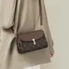 Bolso Cuadrado Pequeño Estampado Retro 2025 Nueva Moda Bolso de Hombro de Gama Alta Estilo Femenino Bolso Cruzado Simple para Viajar