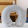 Almohada de Espuma Viscoelástica en Forma de U de Dibujos Animados de Panda Almohada de Viaje Almohada Portátil Almohada para el Cuello Cervical Almohada para la Siesta de Estudiantes Almohada de Dibujos Animados en Forma de U