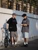 ¡El Trabajo Temprano de Belikem Ya Está Aquí!. Camiseta de Algodón Silueta Holgada Sencilla Estampado de Letras Color Sólido Manga Corta para Hombre Popular