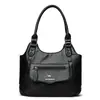 Bolsa Grande de Mão 2026 com Textura Simples, Nova Moda Cor Sólida Bolsa Tote Feminina, Bolsa de Ombro e Bolsa Transversal