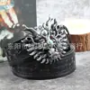 Cinto de fivela de liga Jinlong estilo nacional tendência masculina retrô unissex com gravação uma geração de cabelo