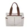 Bolsa de Tote con Bloques de Color en Lona Transfronteriza para Mujer, Nuevo Modelo Primavera 2026, Textura de Alta Calidad, Bolso de Mano Moderno y Tendencia