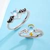 Anillos de Pareja de Alas de Ángel y Demonio Europeos y Americanos Joyería Transfronteriza Nicho Retro Creativo Aleación Anillos Abiertos Venta al por Mayor