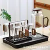 Bandeja de té Rectangular de Madera de Bambú Hecha en Varios Tamaños para Uso Doméstico Madera de Bambú Bandeja de Plástico Soporte para Tazas de Juego de Té