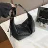 Bolso de axila para mujer 2026 nuevo de moda de verano nicho patrón tejido bandolera retro para el trabajo bandolera bolsa de media luna