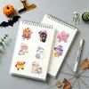 50 Pegatinas de Macarrones de Halloween, Pegatinas de PVC Impermeables Cortadas Especialmente, Regalos para Niños, Decoración de Cuadernos al por Mayor