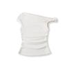 Ap25329-25 Nuevo Estilo de Verano Estilo Coreano Sexy Estilo Lujuria Pura Sexy Cuello de Línea Única Oblicuo Fuera del Hombro Manga Corta Slim Camiseta
