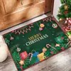 Capachos de Entrada Vermelhos de Natal Transfronteiriços, Tapetes de Banheiro Absorventes de Água e Antiderrapantes, Tapetes de Veludo Cristal Festivos e Resistentes a Manchas para Casa