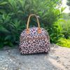 Nova Bolsa de Almoço Portátil Europeia e Americana de Folha de Alumínio Espessada com Estampa de Leopardo Bolsa de Piquenique Multifuncional Bolsa Térmica de Gelo Portátil