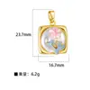 Estilo Nacional Pintura al Óleo Flor Perla de Imitación Natural Gota de Aceite Colgante Estilo Francés Retro Nuevo Estilo Chino Colgante de Alta Calidad