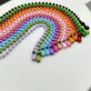 Cadena de Cuentas Onduladas Lacadas de Color Caramelo en Stock, Cadena de Cuentas Redondas, Accesorios de Pulsera de Cuentas, Cadena con Colgante para Muñeca, Cadena para Llavero