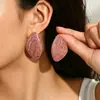 Adornos de Estilo Transfronterizo Europeo y Americano Diseño Geométrico Esmaltado Pendientes Metálicos Tridimensionales Adornos Versátiles de Alta Gama para Orejas para Mujeres