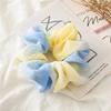 Primavera y Verano Nuevo Chifón Tie-Dye Anillo para el Cabello Delgado Intestino Grueso Anillo para el Cabello Tocado para Mujer Combinación con Todo Banda Elástica Anillo de Tela Cuerda para el Cabello Accesorios para el Cabello