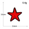 Patch Bordado de Computador Estrela de Cinco Pontas Pequeno Patch de Tecido Bordado com Fio Dourado e Prateado com Suporte Adesivo para Roupas Patch Sem Costura Venda por Atacado
