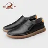 Gorilla Shoes Calçados Masculinos 2026 Outono Novo Slip-On Loafers de Couro Genuíno Sapatos Casuais de Couro Branco para Homens