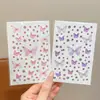 Pegatinas Faciales de Mariposa Azul Iridiscente con Pedrería y Adhesivo para Sesiones de Fotos Infantiles y Maquillaje de Escenario, Pegatinas Decorativas Brillantes de Pedrería para las Esquinas de los Ojos y la Frente