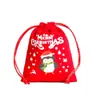 Fornecimento Transfronteiriço de Sino de Natal Reutilizável com Estampa de Veludo Natalino Bolsos para Presente Suporte para Personalização de Acordo com Desenhos