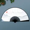 Ventilador de Papel Dobrável Wenchuang Xuan Ponto Turístico Promove Ventilador Dobrável de Tecido de Seda Liso de 8 polegadas 10 polegadas Tinta Estilo Antigo Pintura e Caligrafia Estudantil