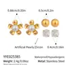 Brincos Personalizados Simples e Versáteis de Laço Flor Coração Pérola Três Pares de Brincos para Mulheres Zircônia Luxo Acessível High-End