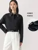 Tienda Insignia Shanghai Dan Nong/Camisa Rosa Casual para Mujer, Corte Holgado, Adelgazante, Con Caída, Resistente a las Arrugas, Sin Planchar, Camisa Versátil