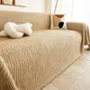 2026 Nuevo Estilo Crema Funda de Sofá de Chenilla Universal Cuatro Estaciones Anti-Arañazos Toalla para Sofá de Gato Funda Universal Totalmente Cerrada