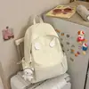 Mochila Escolar Versátil de Cor Sólida para Mulheres, Estilo Coreano, Mini Mochila para Meninas Adolescentes, Alto Valor Estético, Mochila de Viagem Simples e Casual
