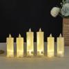 Vela Electrónica Decoración de Boda Vela sin Humo de Cristal Simulado LED Portavelas Luz de Atmósfera Romántica para Boda Confesión Propuesta