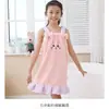 Toalla de baño tipo falda de baño de forro polar de coral absorbente secado rápido se puede usar afuera sin mangas bata de baño estilo chaleco cordones secado rápido delgado
