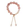 Una pulsera de moda super flash rosa cristal estilo coreano simple de alto sentido para damas