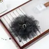 Novo Flor de Malha Dupla Camada com Strass e Pérolas Flor de Organza Presilha de Cabelo Acessórios DIY Grampo de Cabelo Presilha de Tubarão Feminina Acessórios