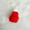 Mini Boneca de Tricô de Natal Cachecol Pequeno Poliéster Bolinha de Pelo Pequena Acessórios de Brinquedo Decorativos Avental Cachecol para Pet Venda por Atacado