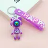 1051 # Chaveiro Urso Espacial Criativo com Espelho, Pingente Requintado para Bolsa e Mala, Brinde de Evento Promocional