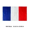 Bandera Pequeña Francesa 90X150cm Azul Blanco Rojo Venta al por Mayor Decoración Ambiente Día Nacional Fondo Bandera de Mano Suministros de Abanico