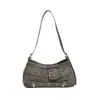 Bolsa de mão transfronteiriça da moda estilo coreano, bolsa feminina, nova coleção outono 2026, bolsa de ombro patchwork de cor sólida, bolsa de axila para o trabalho