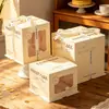 Caja para pastel de cumpleaños con tapa sin dobleces 5/6/8 pulgadas de un solo/doble capa, caja de embalaje transparente para pastel con ventana, caja de embalaje para pastelería