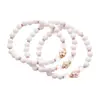 Pulsera de Flores de Gota de Aceite con Perlas Acrílicas de Tres Piezas Estilo Europeo y Americano, Moda Sencilla de Nicho, Joyería de Mano Elegante para el Trayecto