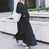 Vestido estilo urbano japonés-coreano para mujer, estilo Hepburn, estilo vintage, manga larga, estilo farol.