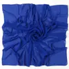 Chiffon 110 x 110cm Quadrado Grande Transfronteiriço Cor Sólida Pérola Chiffon Lenço Lenço Quadrado Malaio Cobertura de Cabeça