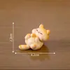 Figura creativa de gatito regordete y lindo para paisaje en miniatura de mujer, decoración de casa de muñecas y adorno de escritorio