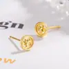 Nuevos Pendientes Redondos de Botón de Combinación Universal para Viajes Pendientes para Hélice Auricular Pendientes Pequeños Mini Diseño de Nicho Pendientes de Alta Gama
