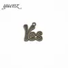 YuenZ Accesorios para joyería DIY Colgante de aleación con letra SÍ/NO Colgante pequeño de aleación retro S105
