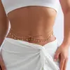 Joyería Transfronteriza Europea y Americana Cadena de Cintura con Pedrería para Bikini Cadena Corporal Multicapa Borla de Pedrería Estrella Cadena de Cintura para Mujer