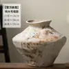 Vaso Cerâmico Estilo Wabi-Sabi de Jingdezhen, Pote de Cerâmica Nostálgico Vintage, Nova Decoração Estilo Chinês para Sala de Estar e Estudo, Frete Grátis