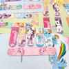 Marcadores Magnéticos de Dibujos Animados Little Pony Princess Paquete de 6 para Estudiantes, Marcadores de Personajes de Anime Lindos de Doble Cara Papelería