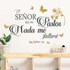 Adesivos de parede com slogan de flor de borboleta dourada Provérbios Quarto Sala de estar Estúdio Fundo Decoração de parede Adesivos autoadesivos