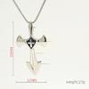 Colgante de Acero Inoxidable Ancla Cruz Explosiones Transfronterizas Hip-hop Punk Collar Sin Color Cadena de Moda