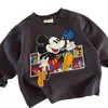 2026 Primavera/Otoño Nuevo Algodón Puro Infantil Otoño Manga Larga Bebé Mickey Niños y Niñas Dibujos Animados Elegante Top Camiseta