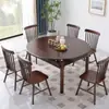 Mesa de jantar de madeira maciça, mesa de jantar telescópica simples, mesa de jantar dobrável, adequada para casa e apartamentos pequenos, mesa e cadeira de jantar de uso duplo quadrado e redondo, mesa redonda